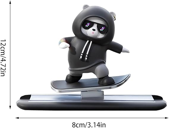 Funny Skateboard Bear Car Dashboard Decoration – photo 2