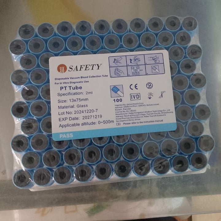 100Pcs Safety Blood Collection Tube Durable Quality Reliable Utility Comfortable Use Secure Seal - 2ML