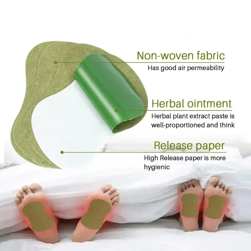 Wormwood Foot Detox Patches �Natural Body Cleansing Pads for Stress Relief, Fatigue Recovery & Better Sleep