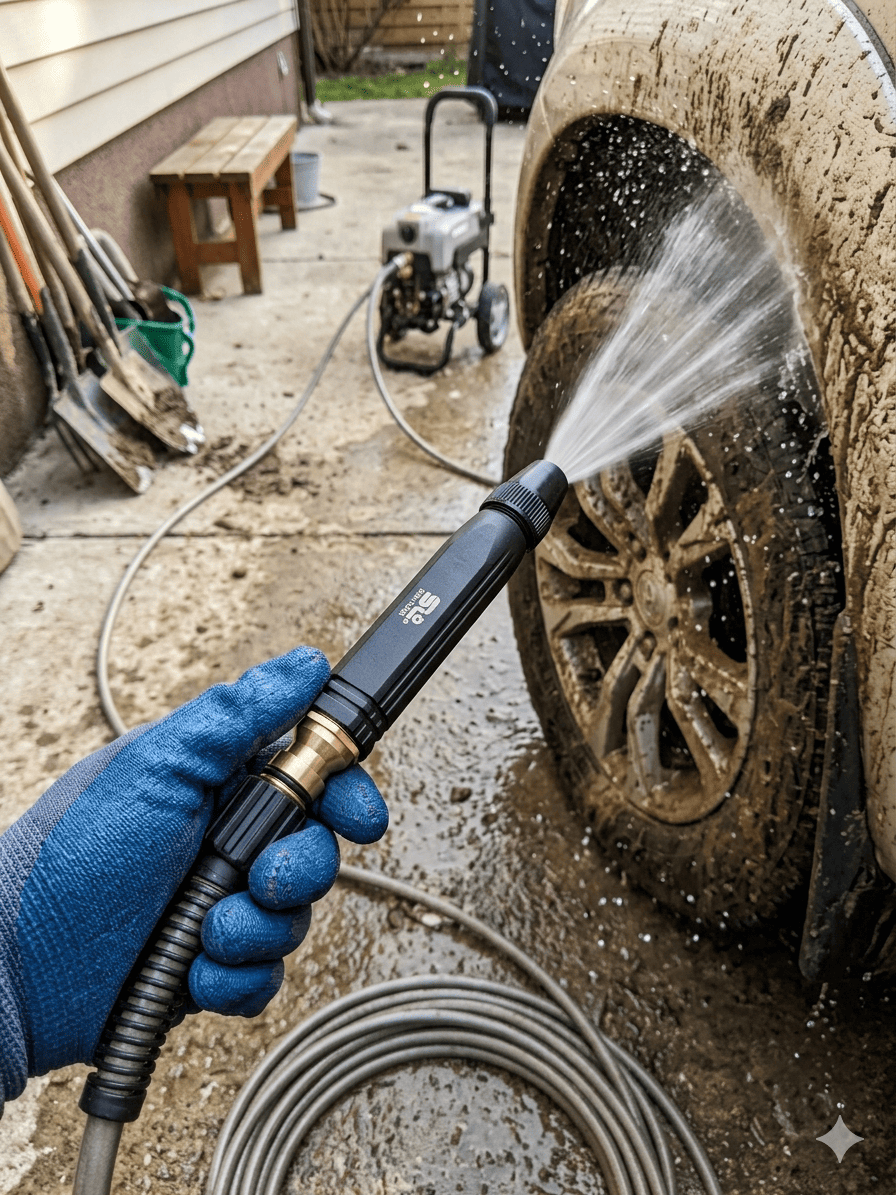 High Pressure SS Material Plastic Adjustable Nozzle – photo 3