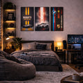 Set of 3 Premium Wall Art Photo Tiles �Modern Home Decor Sets 8x11