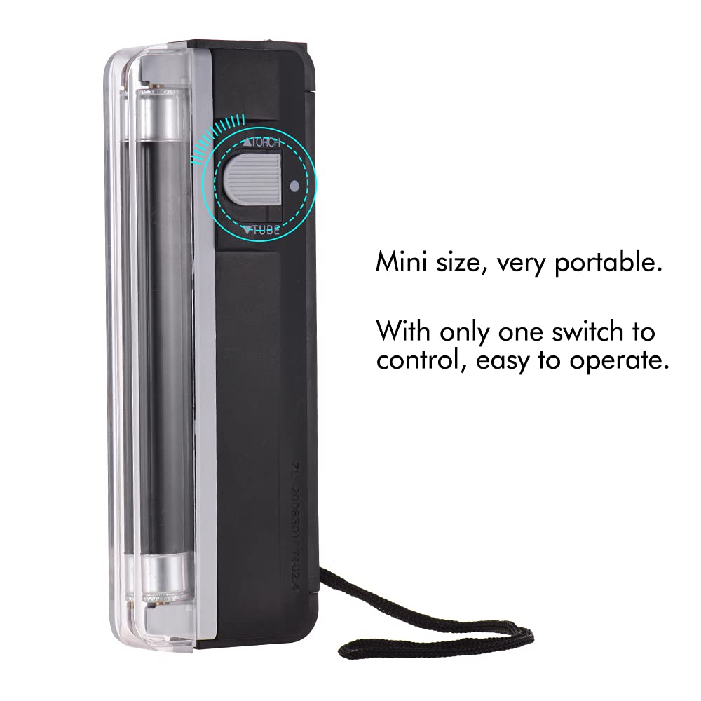Portable Money Detector Handheld Blacklight Currency Checker For Banknotes Passports Security Documents