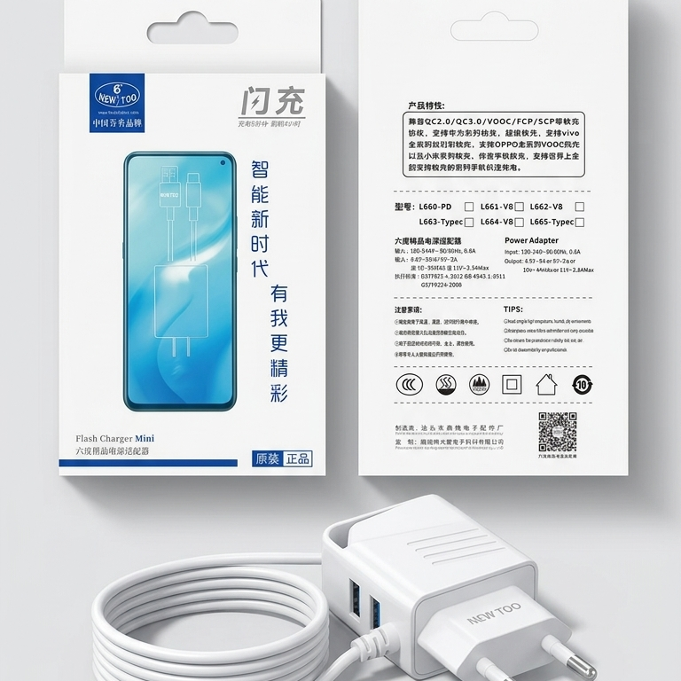 Newtoo Adapter Charger �Fast Charging USB Power Adapter for Smartphones & Devices
