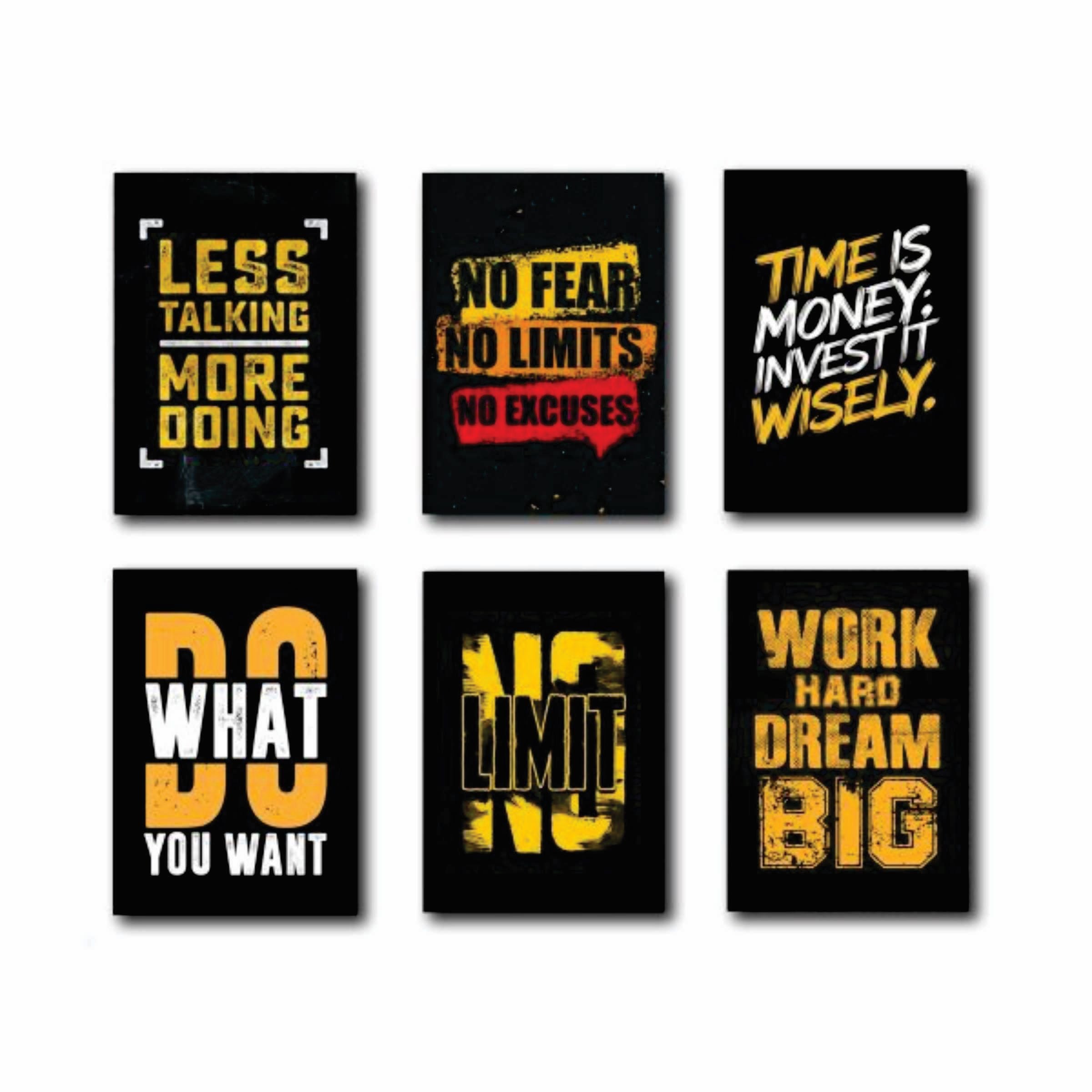 Set of 6 Premium Wall Art Photo Tiles �Modern Home Decor Sets
