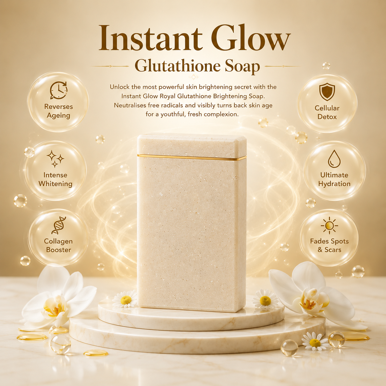 Instant Glow Royal Glutathione Brightening Soap