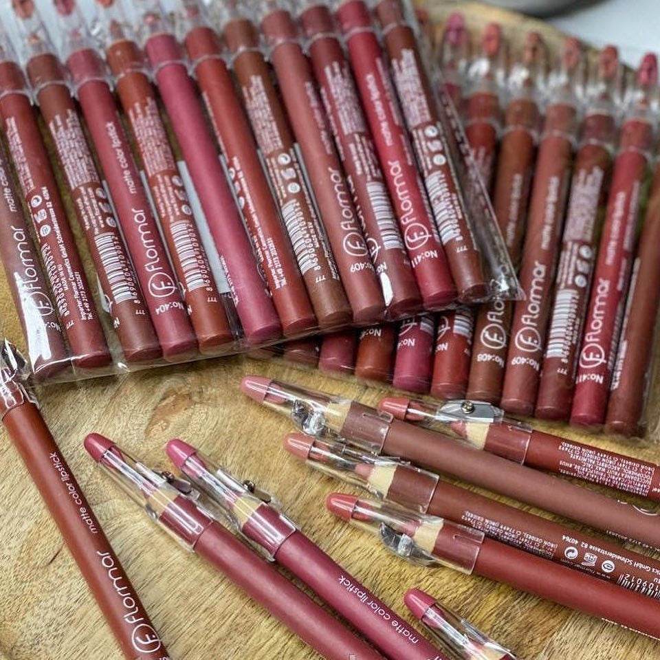 Flormar Waterproof Lip Pencil Set Of 12 �Long Lasting, High Quality Lip Liners In Assorted Shades
