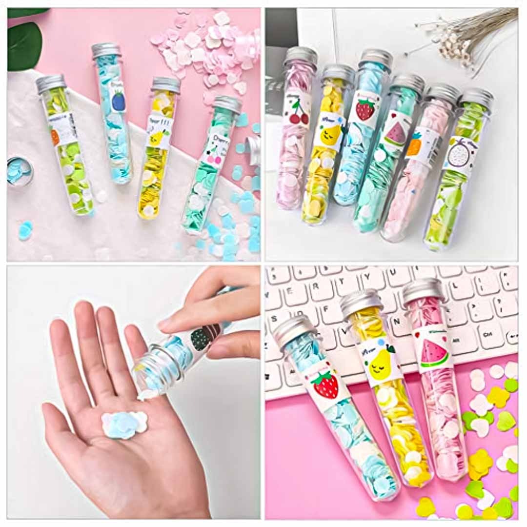 100 PCS Disposable Flower Paper Soap with Portable Tube �Multi-Color Travel Sheets for Hand Washing & Outdoor Use- Random Color