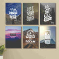 6 Pc Wall Decor Cardboard Phototiles With Double Tape For Back Sticking Nature Quotes(8*11size)