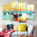 Set of 4 Decorative Wall Art Canvas Frames �Modern 4 Pcs Wall Frame Set (2pcs 8x14 Inch & 2pcs 8x16 Inch)
