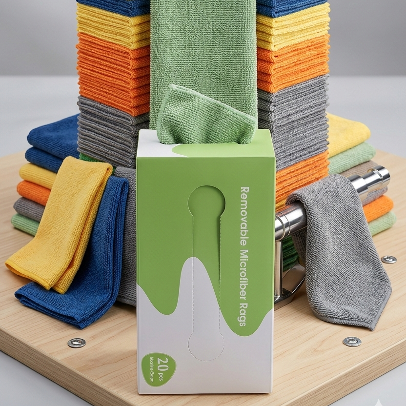 Premium Microfiber Cleaning Towel Pack of 20 Pieces �Multi-Purpose Cloths for Kitchen, Car, Home & Professional Cleaning Use | Random Color
