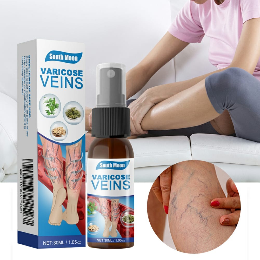 South Moon Varicose Veins Treatment Spray �30ml Advanced Formula for Spider Veins, Leg Pain & Swelling Relief | Natural Herbal Spray for Better Circulation