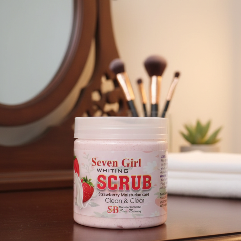 Seven Girl Whitening Scrub Strawberry Moisturise Care �Big Size