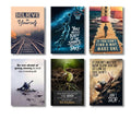 6 PC Wall Decor Cardboard Phototiles With Double Tape For Back Sticking Motivational Quotes With Images(8*11size)