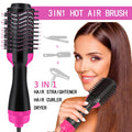 3-in-1 Hot Air Brush �Professional One-Step Hair Dryer, Straightener, and Curler