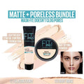 2-in-1 Makeup Deal �Liquid Foundation &amp; Face Powder Combo for Smooth, Flawless Finish �Budget-Friendly Beauty Set - Ivory Shade