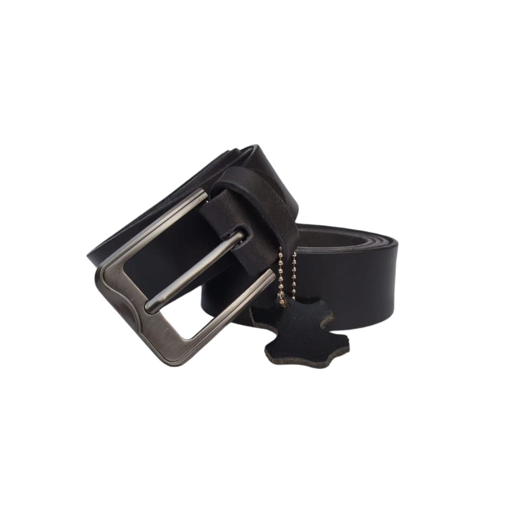 (Big Size) - Men buffalo leather belt | Waist Belt for boys &amp; Mens (Black)