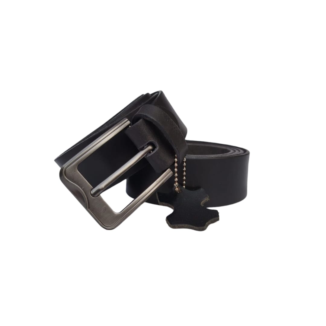 Men buffalo leather belt | Waist Belt for boys &amp; Mens (Black)