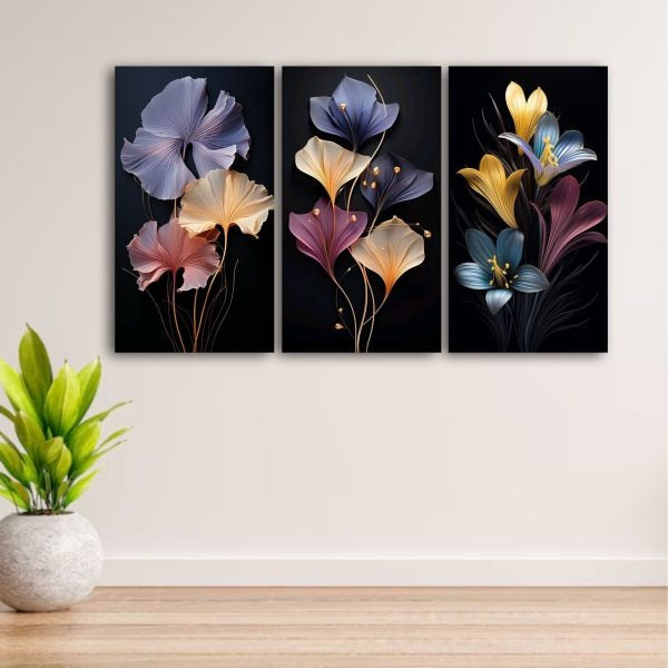 Set of 3 Premium Wall Art Photo Tiles �Modern Home Decor Sets