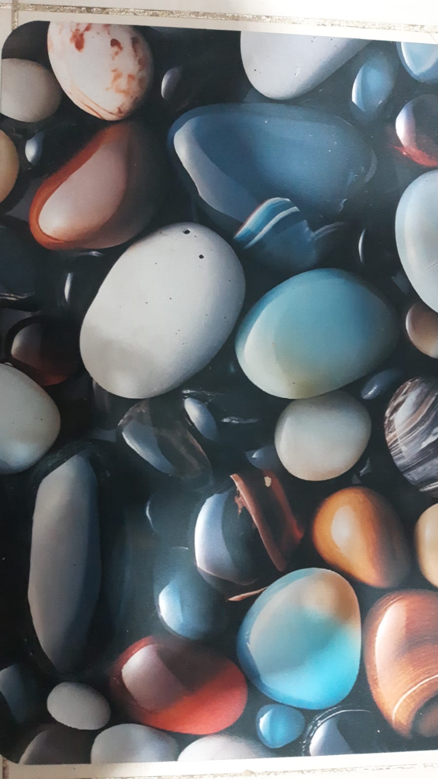 Super Absorbent Non-Slip Bathroom Floor Mat - Quick-Dry Soft Colorful Pebble Design 23 ? 15 inch