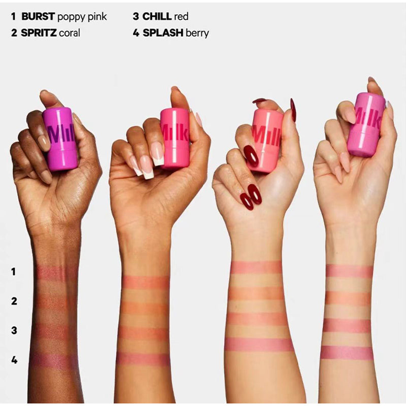 Pack 4 Milk Makeup Blush High Pigment Jelly Tint, Refreshing &amp; Hydrating Long-lasting Colour Jelly Tint (Random color)