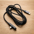 240W Ultra Fast USB-C to USB-C Charging Cable with Built-in Foldable Phone Stand �Premium Braided Data Cord