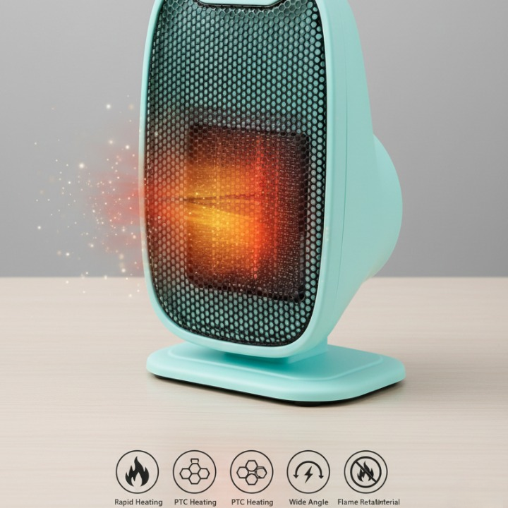 Electric Fan Heater Mini Mobile Heater Home – photo 4