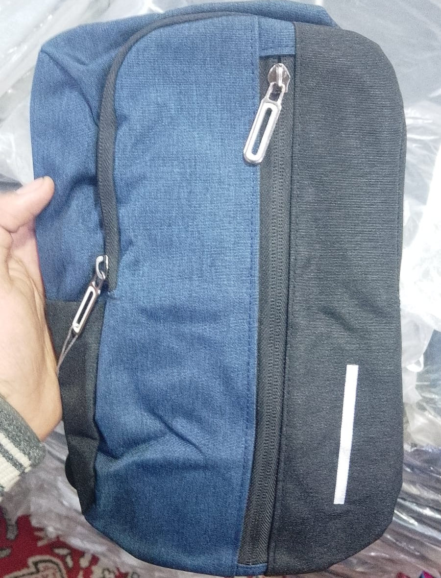 Blue And Black Sling Backpack Providing Durable Quality With Comfortable Carry Stylish Design