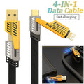 4-in-1 Multi USB Charging Cable �USB-C to USB-C, USB-C to Lightning, USB-A to USB-C, USB-A to Lightning | Fast PD Charger Cord for iPhone, iPad, Samsung, MacBook