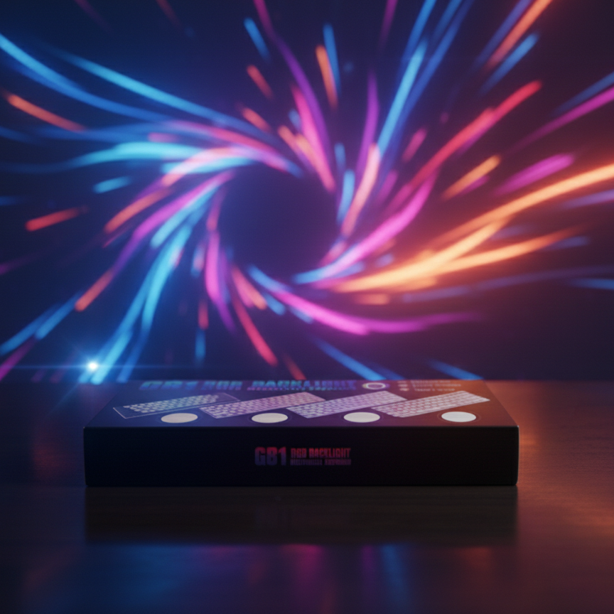 GB1 Ultra-Compact 60% Wireless Mechanical Gaming Keyboard �Triple-Mode Connectivity (2.4GHz/Bluetooth/USB-C), RGB Backlit, 61 Keys Hot-Swappable Pro Gamer Edition (Random color)