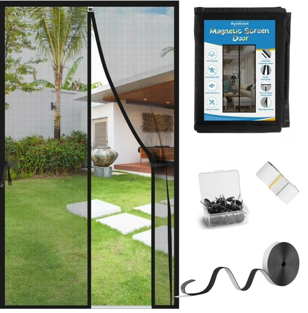 Magnetic Mosquito Mesh Door Net �Hands-Free Automatic Closing Insect Screen
