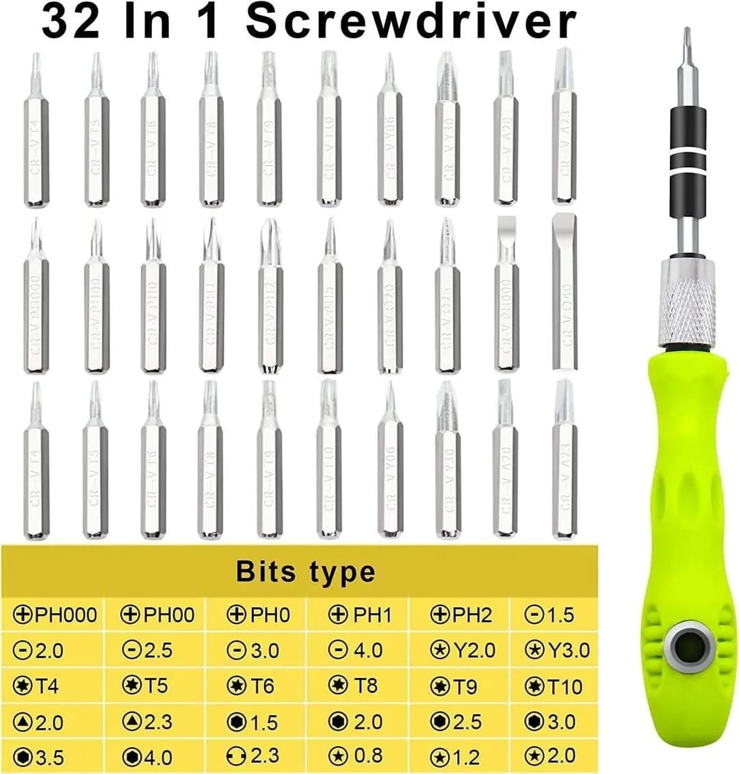 32 in 1 Precision Screwdriver Set with Handle �Multi-Bit Repair Tool Kit