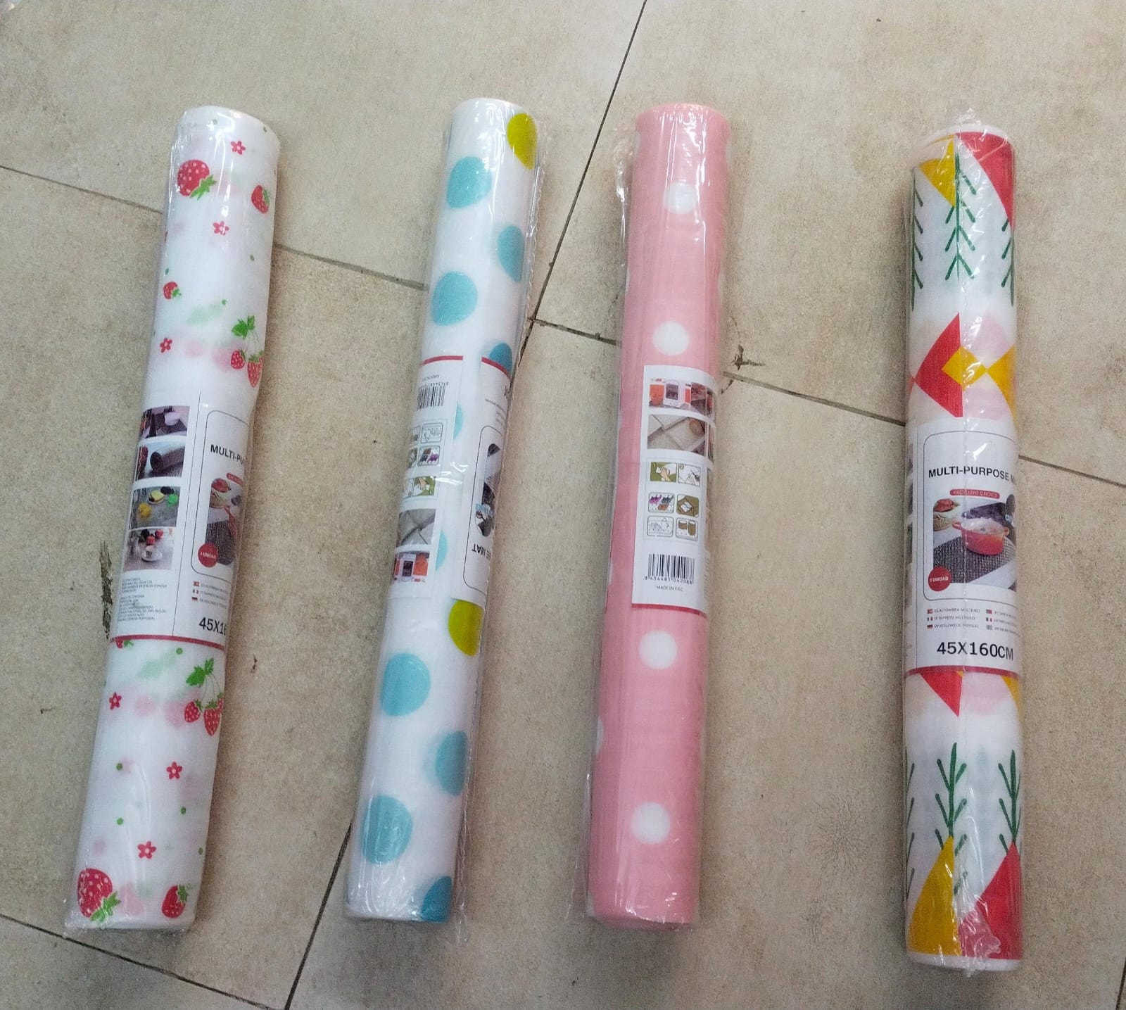 Refrigerator Mats Shelf Liners Fridge Mats Drawer Table  (- size 45x160cm - multicolor/random design)