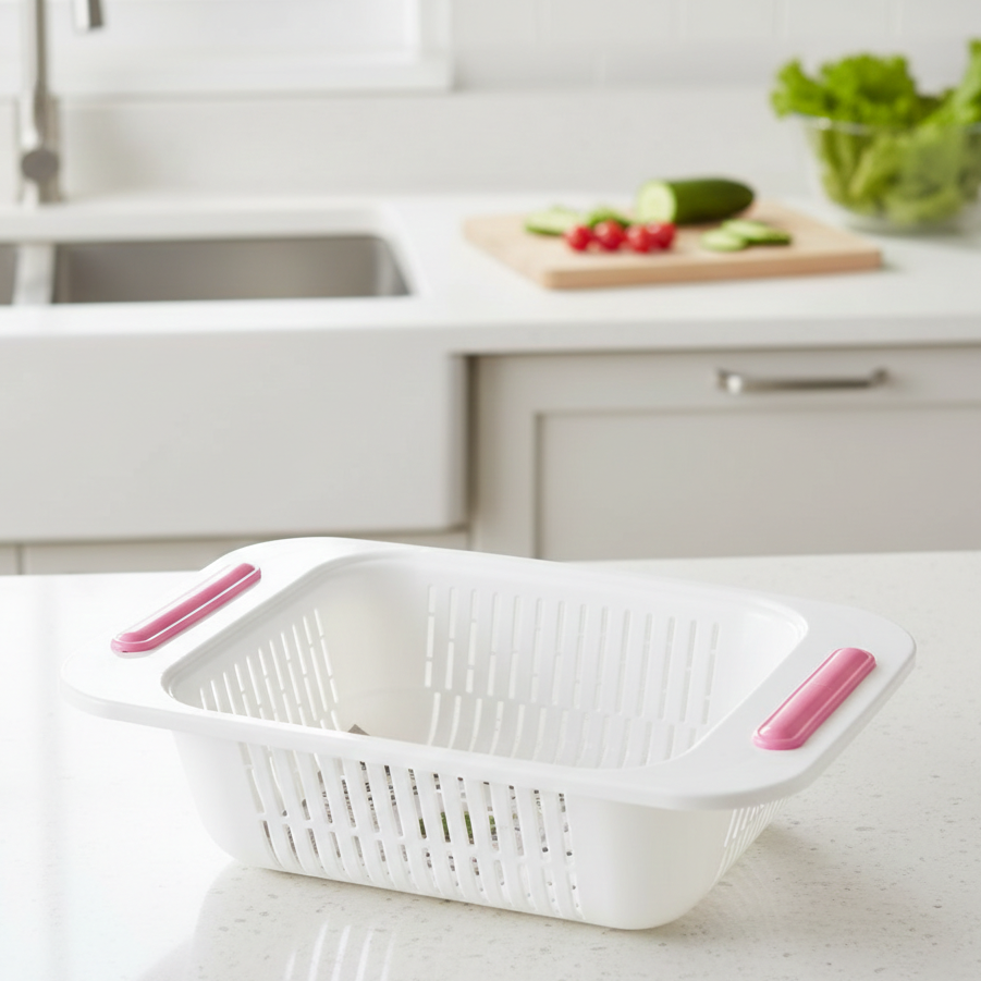 Sink Colander Strainer Basket | Vegetables, Fruits, Pasta & Drying Rack | Durable Kitchen Tool