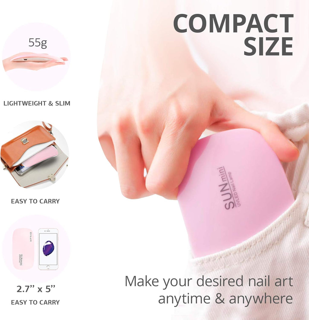 Mini Uv Led Nail Lamp Portable Gel Curing Lamp Pocket Size Compact Mini Nail Dryer For Quick And Efficient Nail Care