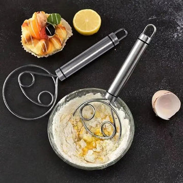 Manual Non Stick Steel Flour Cream Mixer Beater | Dough Whisk Mixer, Kitchen Baking Blender Tool?