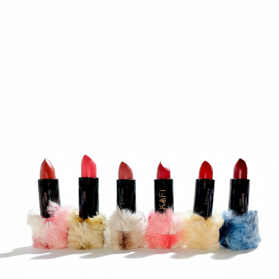 High Pigmented Fluffy Velvet Matte Lipstick �Pack of 6 | Soft Matte Finish | Long-Lasting Bold Shades