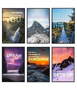 Decoration home decoration item 6 pcs fRAME board wall decor photo on wall PHOTO TILE canvas art decor for home easy set up with both side tape