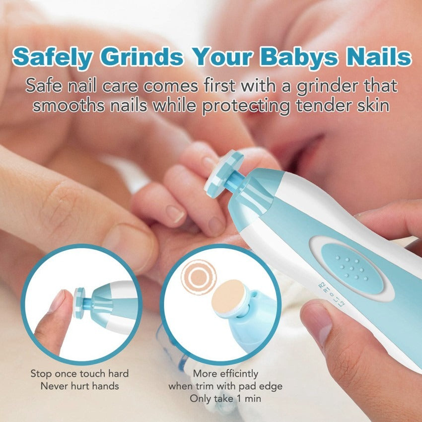 Premium 6-in-1 Electric Baby Nail Trimmer Set �Safe Infant Nail Filer, Clipper Alternative Kit with Storage Case - Random Color