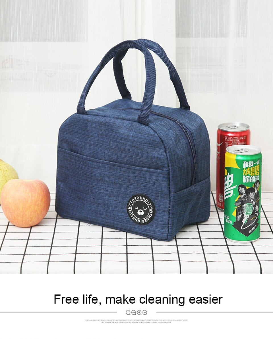Portable Thermal Insulated Lunch Bag �Stylish And Durable Lunch Box Tote Cooler For Women, Perfect For School, Office, Outing, And Picnic (Random Color)