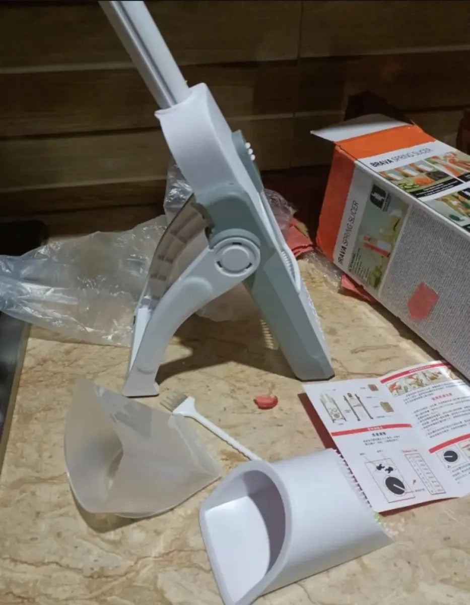 Mandoline Slicer | Safe Adjustable Vegetable Cutter | Multi-Purpose Kitchen Chopper & Manual Grater ( Random Colour )