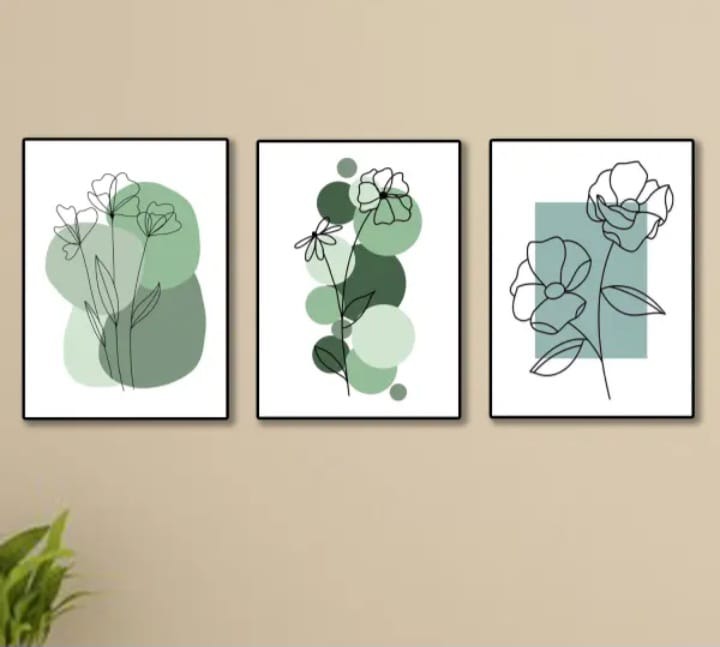 Set of 3 Premium Wall Art Photo Tiles �Modern Home Decor Sets