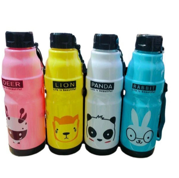 Commando Water Bottle �500ml Leakproof BPA-Free Sports & Travel Bottle (Random Color & Design)