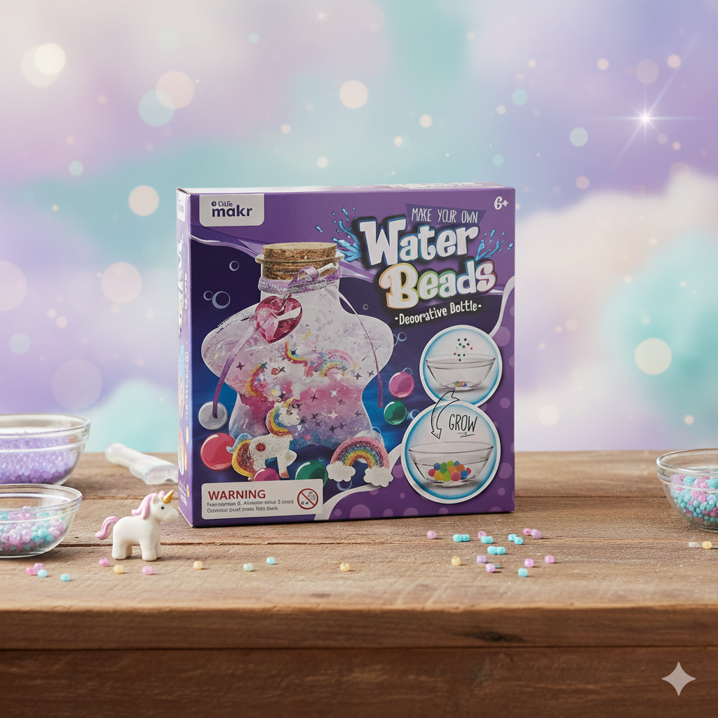 DIY Water Beads Decorative Bottle Kit: Create Your Own Mesmerizing Sensory Art Piece.