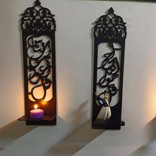 3 Piece Wooden Islamic Wall Decor �Intricate Arabic Calligraphy Design Decorative Wall Art Panel For Home Or Office