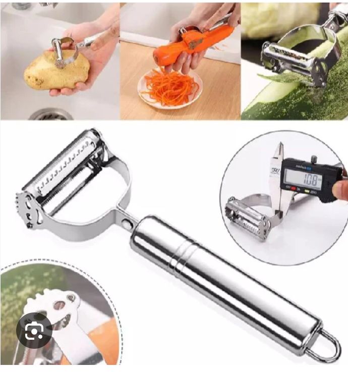 Stainless Steel Multi Peeler �Ergonomic Fruit and Vegetable Peeler with Hanging Hook