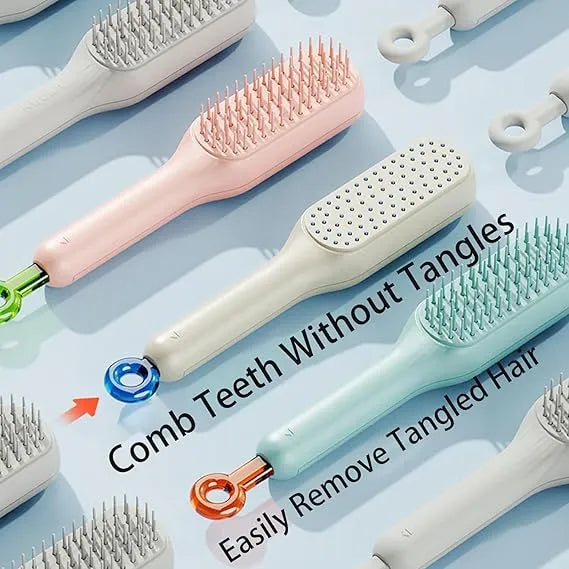 Magic Retractable Comb Self Cleaning Hair Brush – photo 2