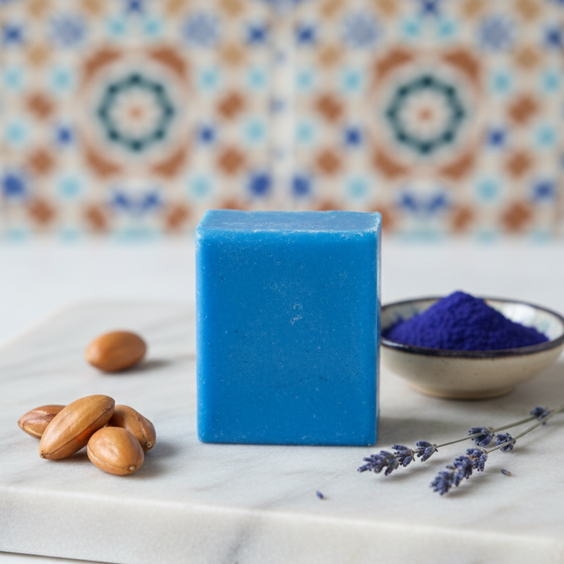 Midhat Apparel Moroccan Blue Soap For Premium Personal Care - 100Gram