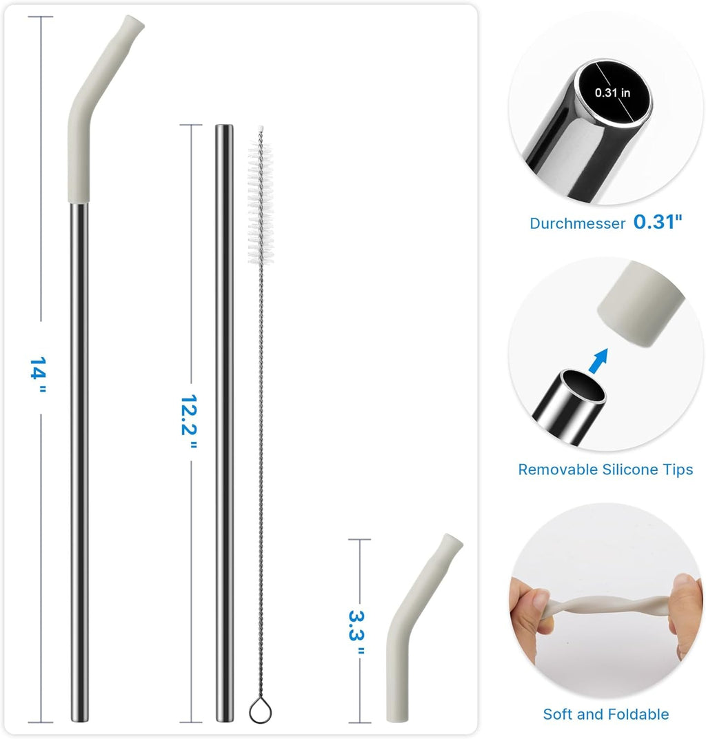 Premium Stainless Steel Straw Reusable Durable Rust Resistant Eco Friendly Drinking Straw For Daily Hydration | Random Color