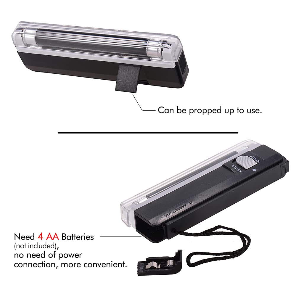 Portable Money Detector Handheld Blacklight Currency Checker For Banknotes Passports Security Documents