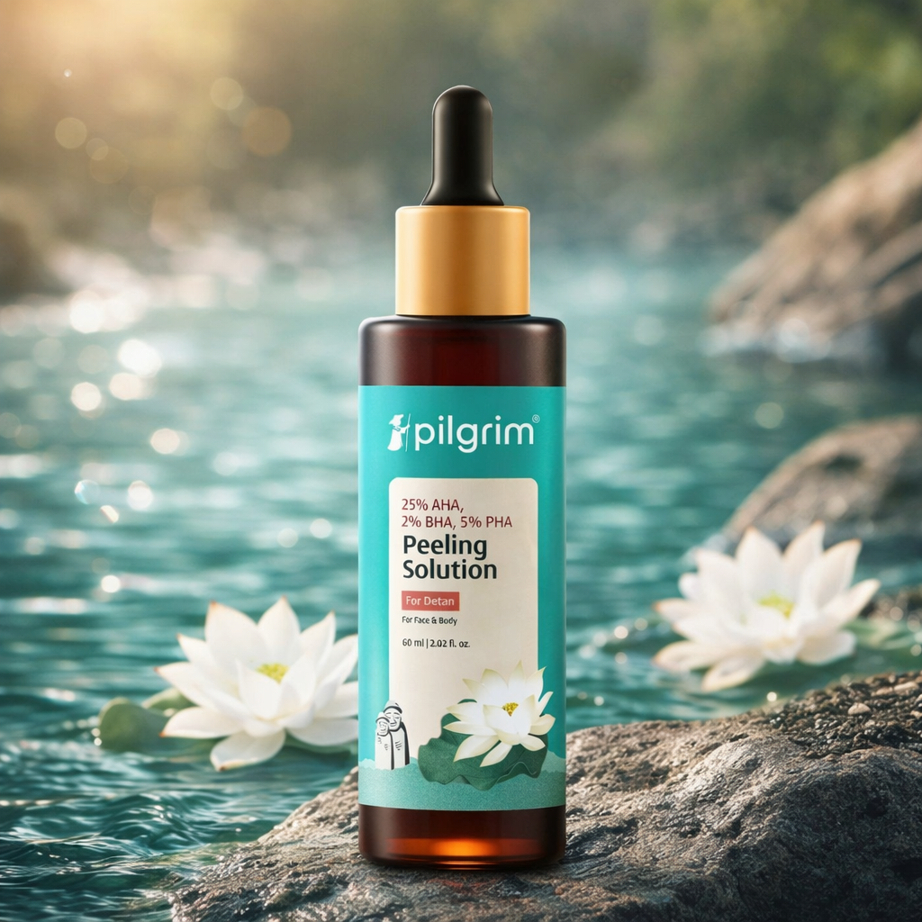 Pilgrim 25% AHA, 2% BHA, 5% PHA Peeling Solution For Detan Exfoliating Serum �60ml